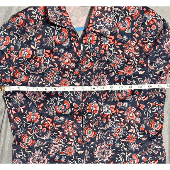Pendleton Women’s Paisley Blue & Pink Full Zip Floral Jacket Sz Small - Picture 6 of 7
